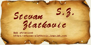 Stevan Zlatković vizit kartica